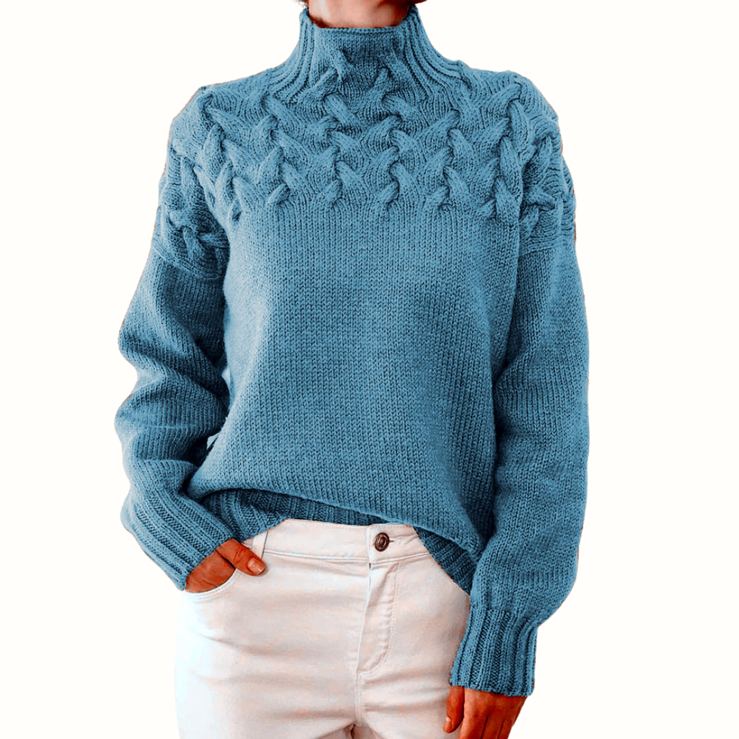 Amélie Noël | Pull en Tricot Col Roulé Confortable