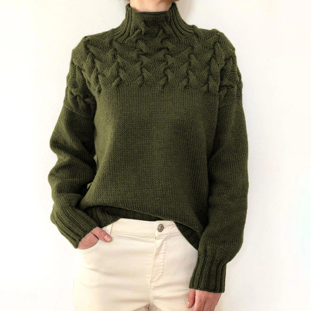 Amélie Noël | Pull en Tricot Col Roulé Confortable