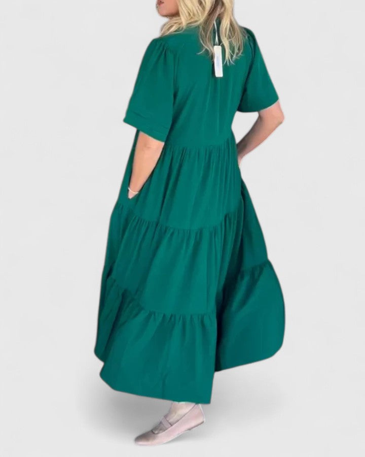 Rébecca | Robe Maxi Vert Forêt