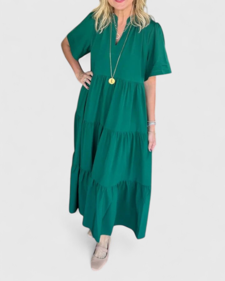 Rébecca | Robe Maxi Vert Forêt