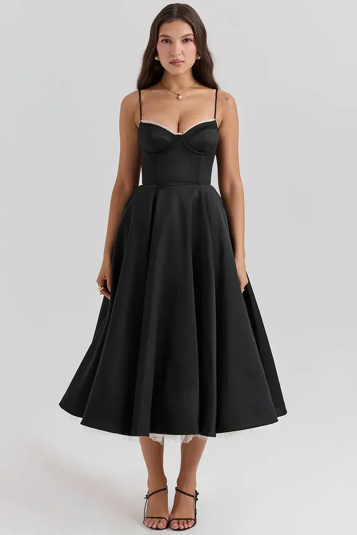 Minerva | Robe Princesse de Luxe à Bretelles Spaghetti
