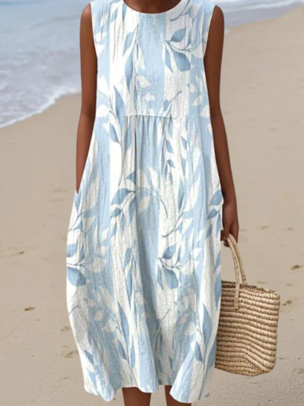 Joy | Robe Midi Feuillue