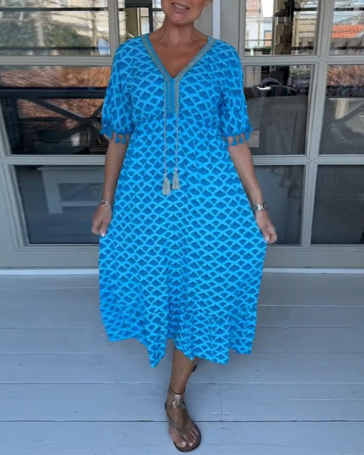 Winona | Robe à Franges en V d'Été