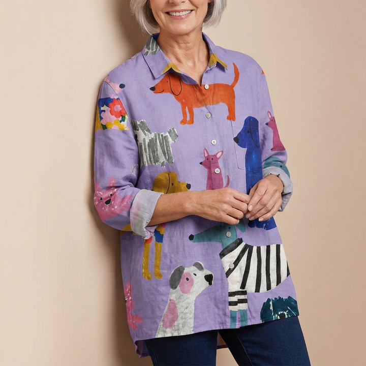 Audrey - Chemise Artistique à Boutons