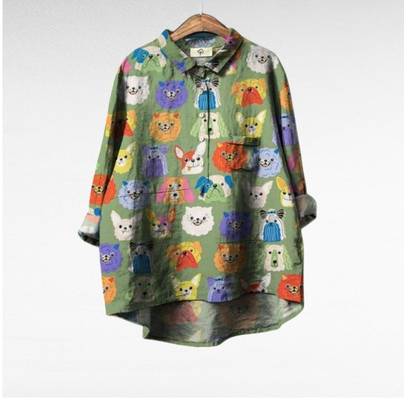 Audrey - Chemise Artistique à Boutons