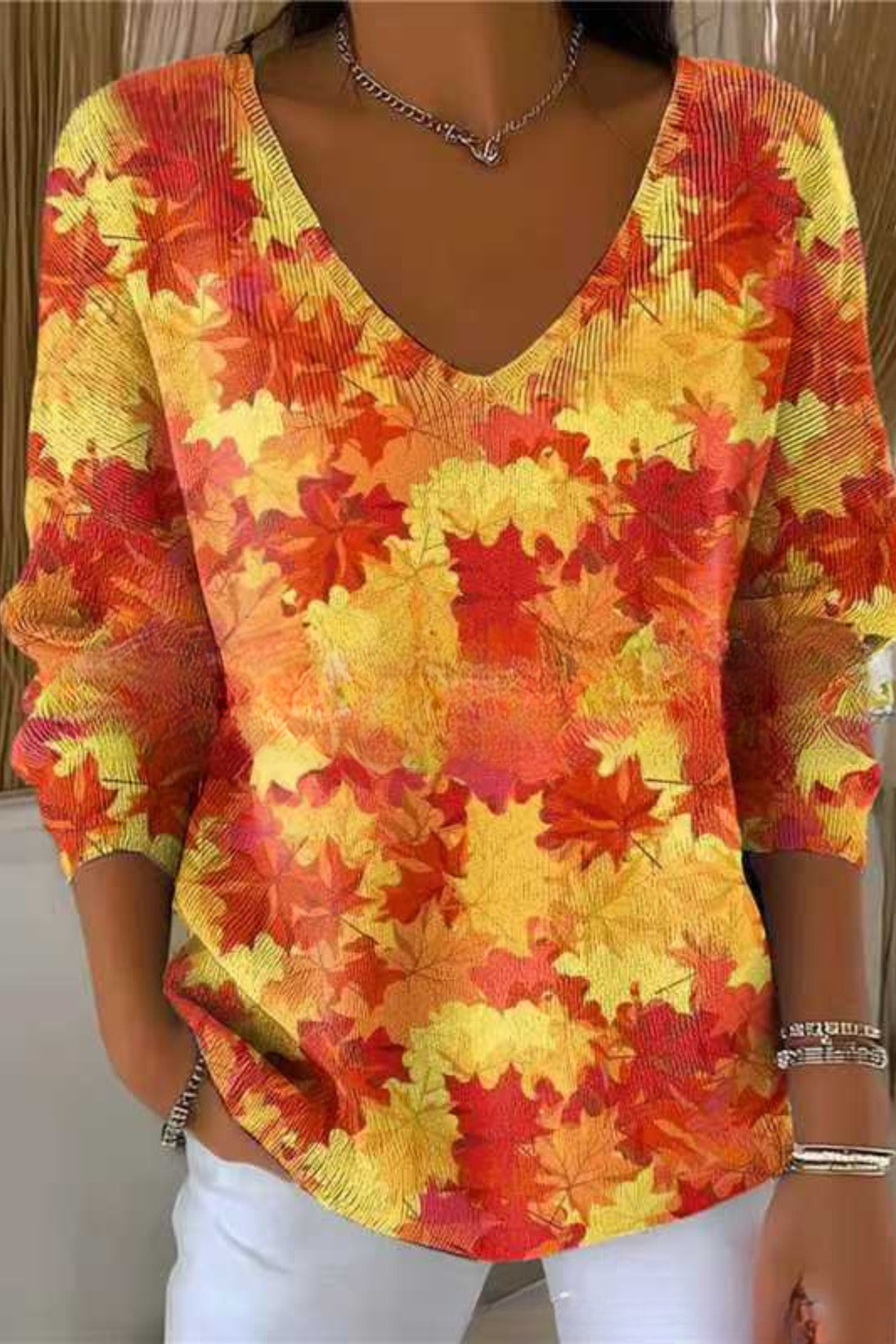 Bérangère™ | Blouse fluide élégante à imprimé raffiné