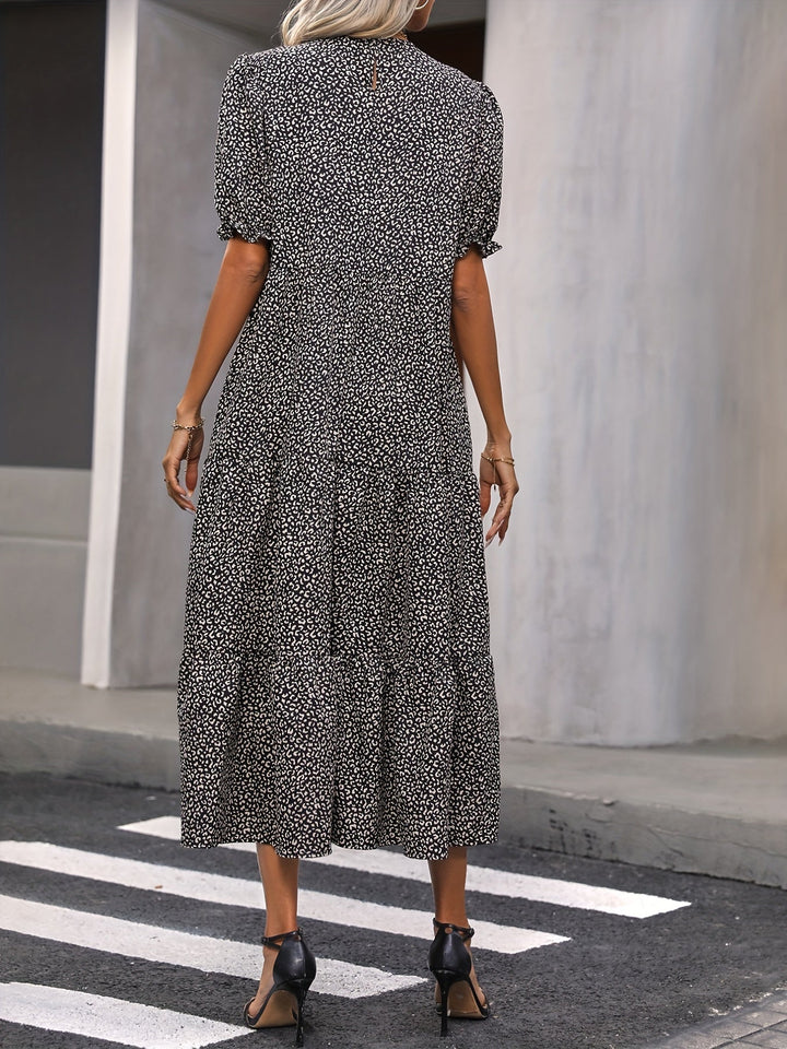 Harriet | Robe Décontractée à Col Rond avec Détail Volanté
