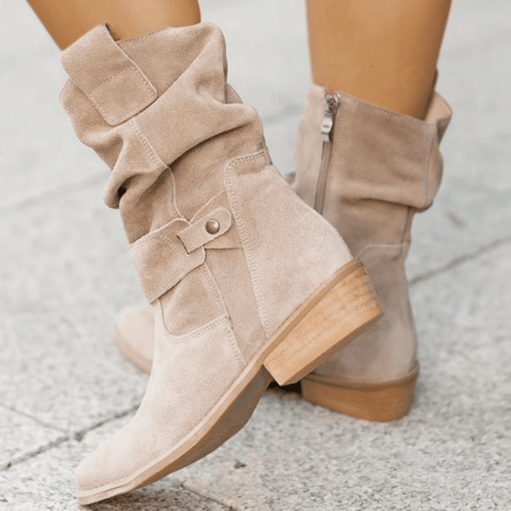 Bottes en Suède Douce au Toucher