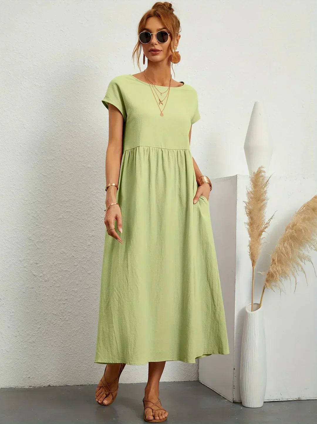 Gabrielle™ | Robe midi fluide élégance intemporelle
