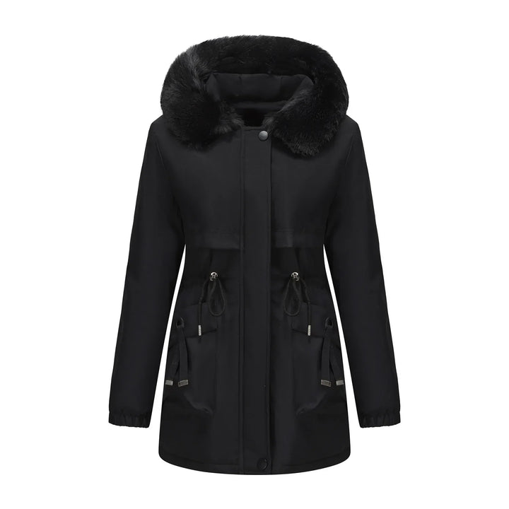 Grâce | Parka d'hiver élégante avec bord en fourrure