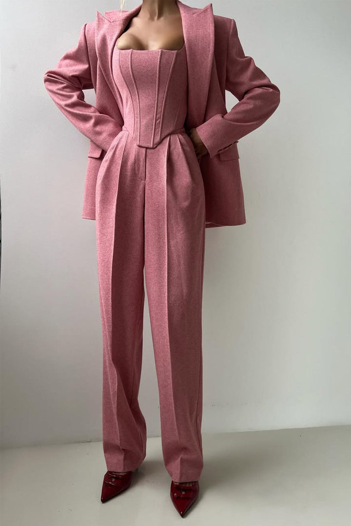 Hannah | Ensemble de trois pièces avec blazer croisé