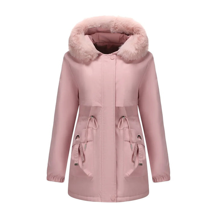 Grâce | Parka d'hiver élégante avec bord en fourrure