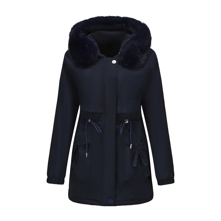 Grâce | Parka d'hiver élégante avec bord en fourrure