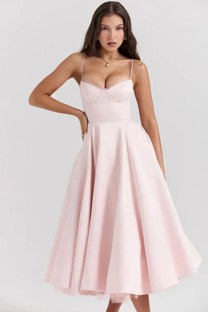 Minerva | Robe Princesse de Luxe à Bretelles Spaghetti