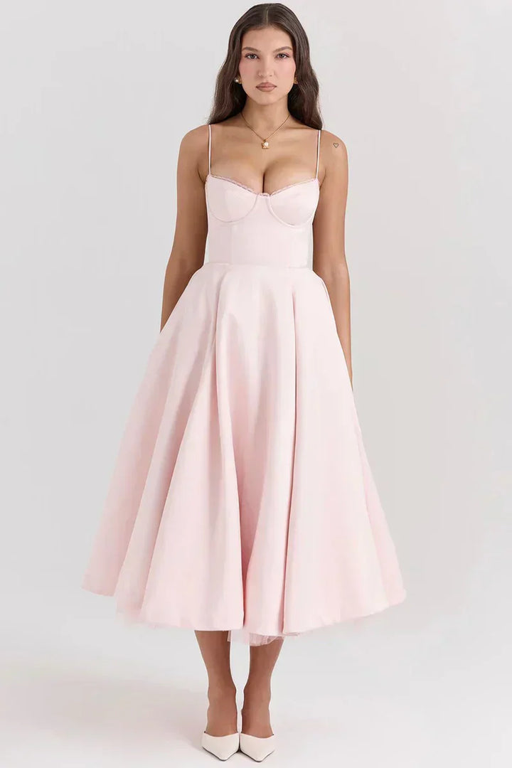 Minerva | Robe Princesse de Luxe à Bretelles Spaghetti