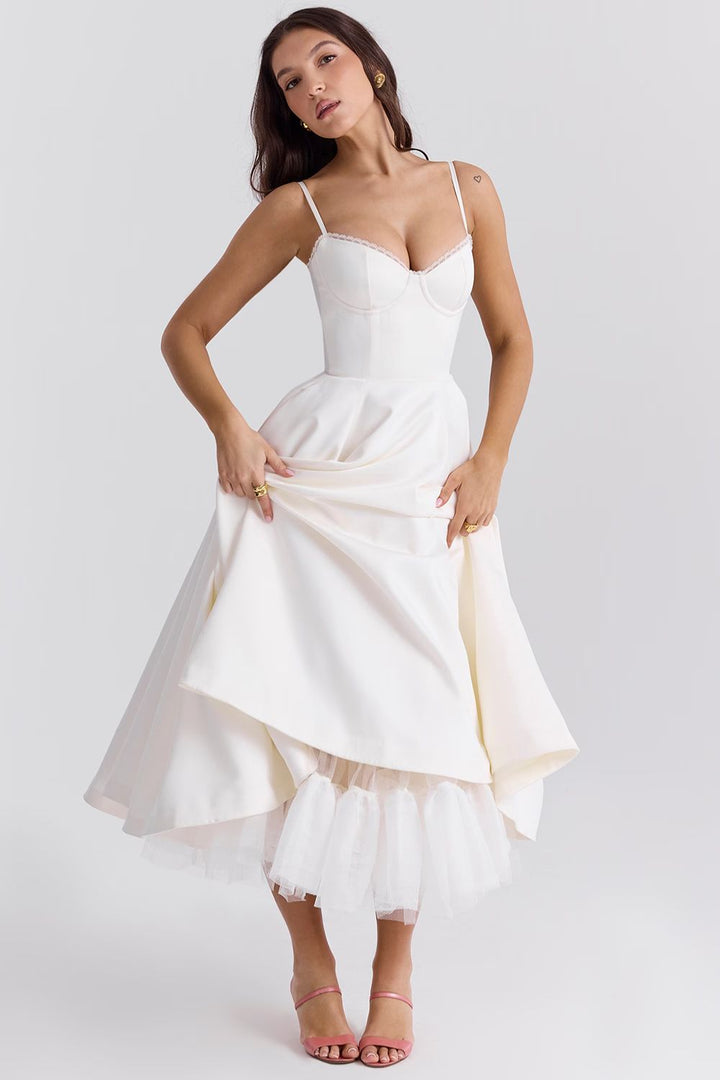 Minerva | Robe Princesse de Luxe à Bretelles Spaghetti