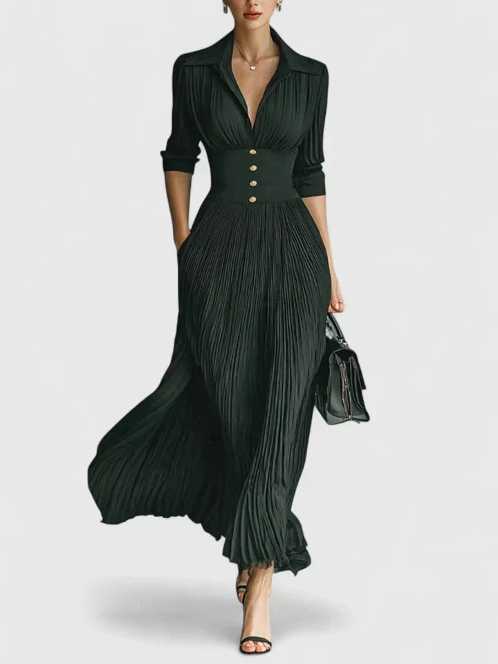 Sophie | Robe Maxi Plissée