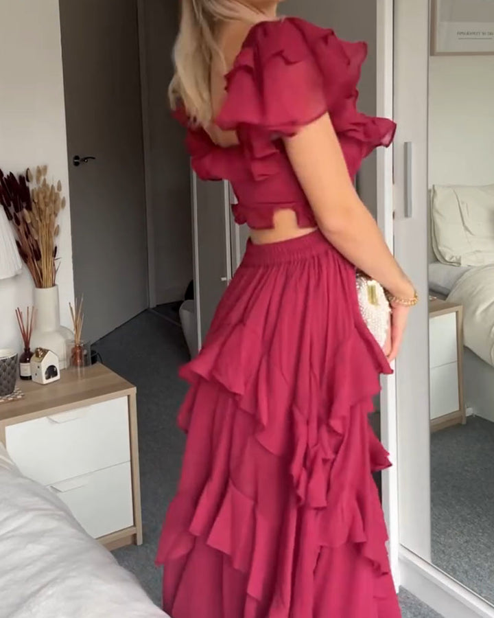 Quinlan | Robe Élégante Taille Haute avec Dentelle