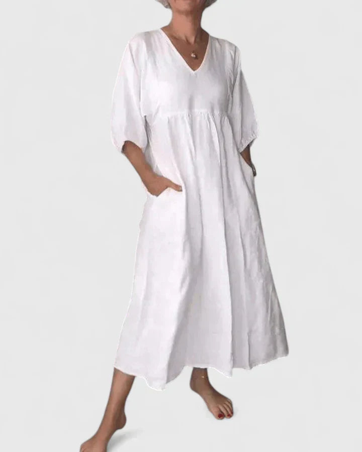 Thalie | Robe Maxi Lin Noir