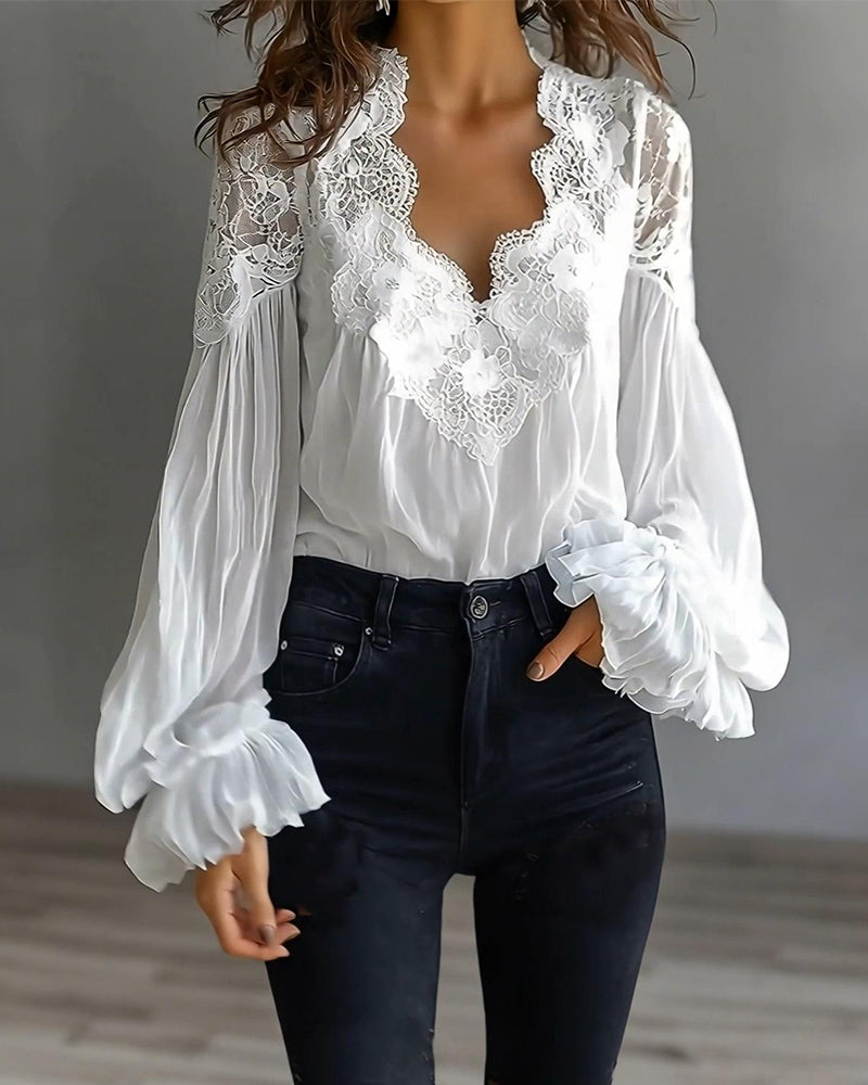 Ilvara - Blouse en Dentelle Élégante pour Femmes